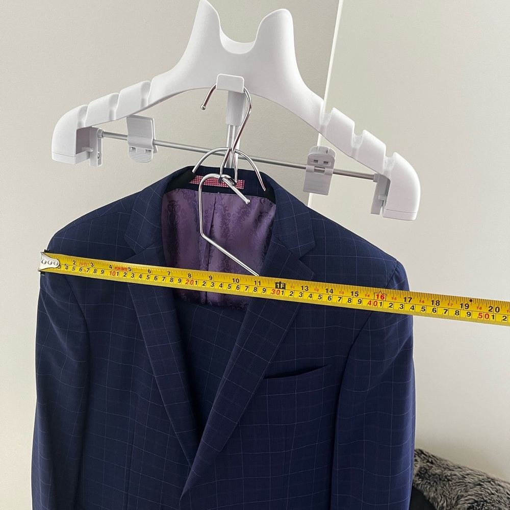 Sand Navy Checkered Suit - Picture 9 of 10